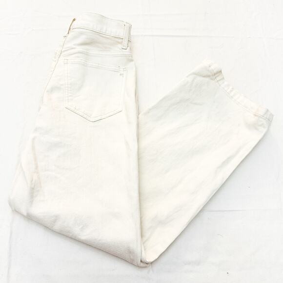 Madewell The Perfect Vintage Wide-Leg Cream White Denim Jeans Size 25 - Picture 9 of 9
